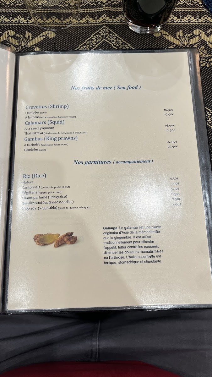 Menu Restaurant La Thaïlande-2
